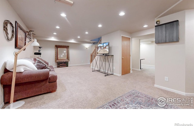 view of carpeted living room