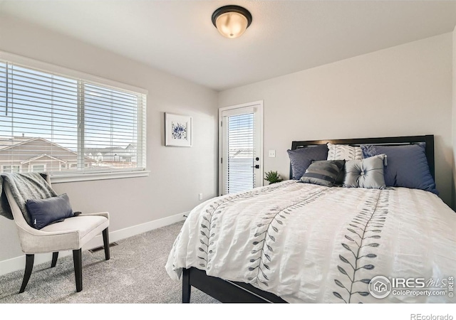 view of carpeted bedroom