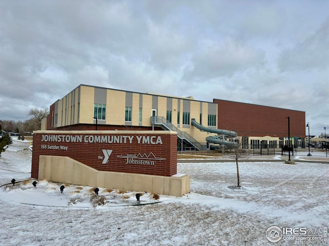 view of community sign