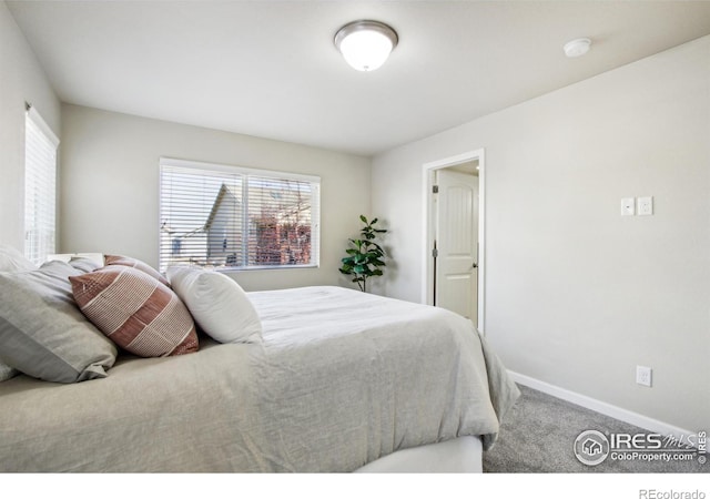 bedroom with carpet floors