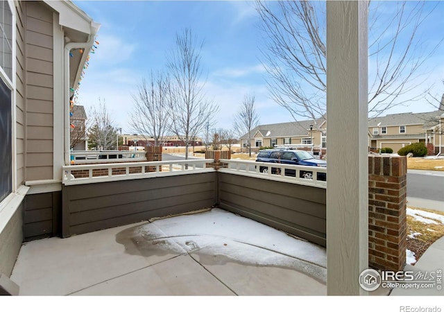 view of patio with a balcony