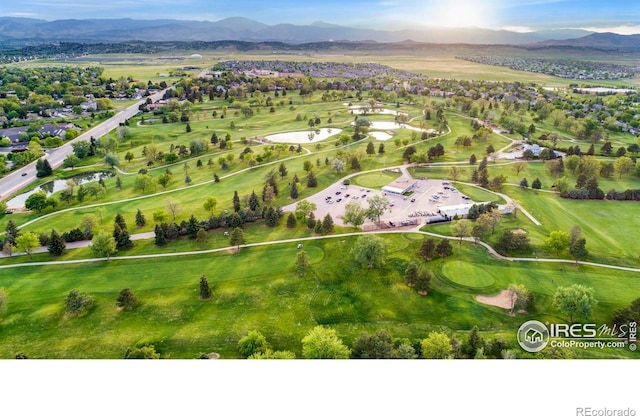 bird's eye view featuring a mountain view