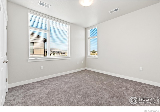 view of carpeted empty room