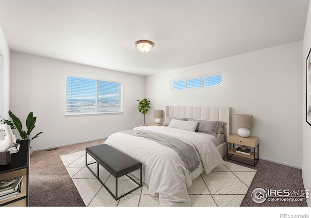 view of carpeted bedroom