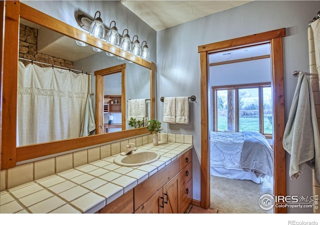 bathroom with vanity