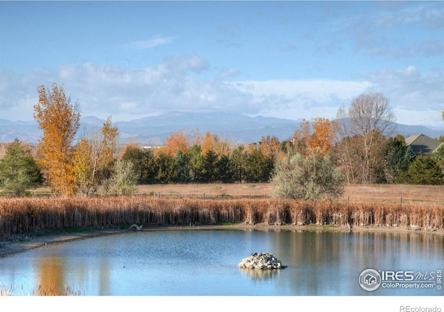 property view of water with a mountain view