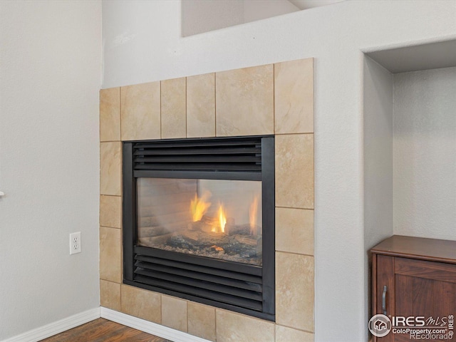 interior details with hardwood / wood-style floors