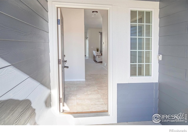 view of doorway to property