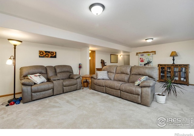 view of carpeted living room