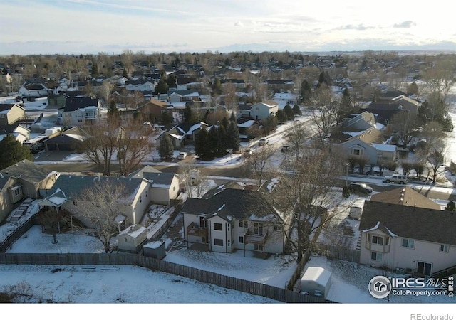 view of snowy aerial view