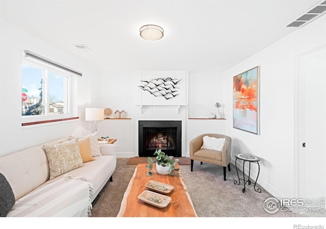 view of carpeted living room