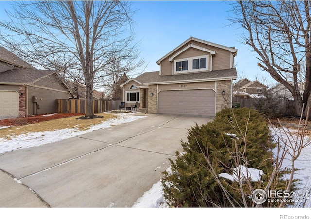 view of front of home featuring a garage