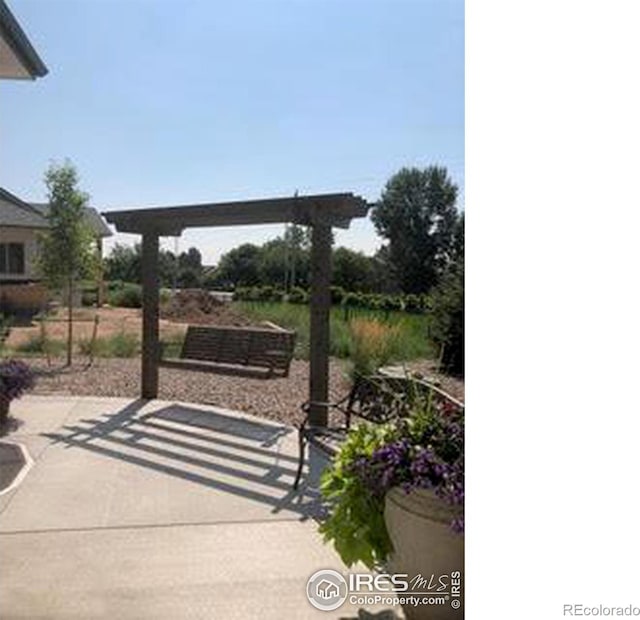 view of patio / terrace with a pergola