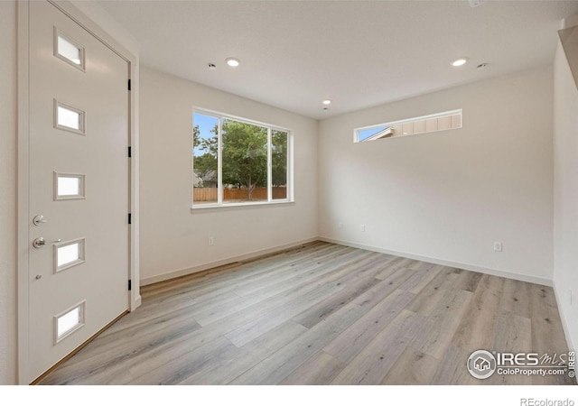 entryway featuring light hardwood / wood-style flooring