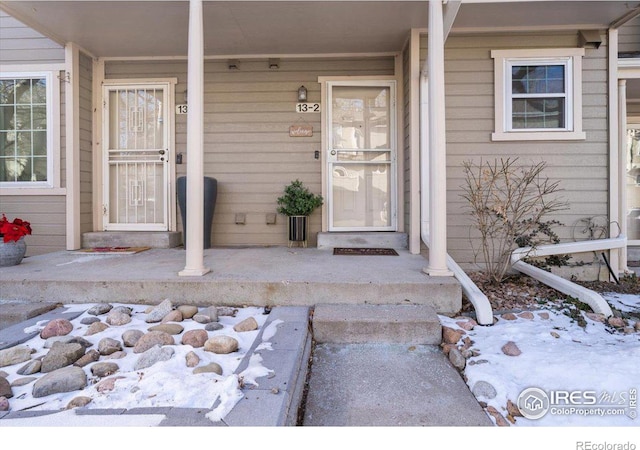 view of doorway to property