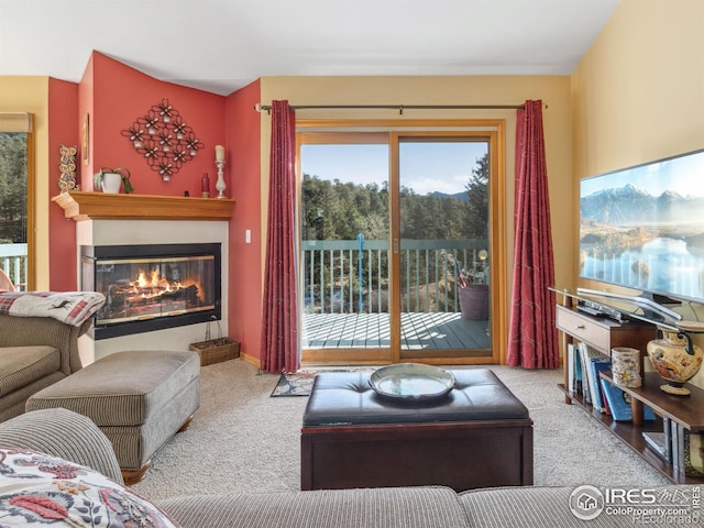 view of carpeted living room