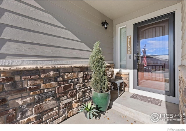 view of doorway to property