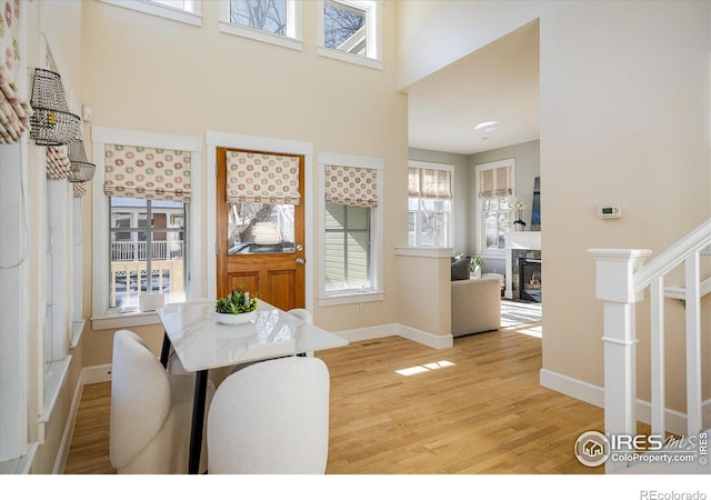 dining room featuring light hardwood / wood-style floors