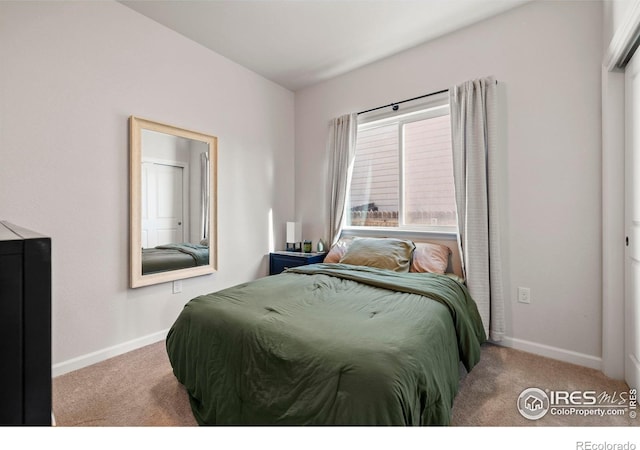 view of carpeted bedroom