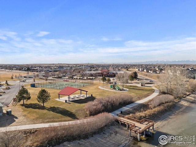 birds eye view of property