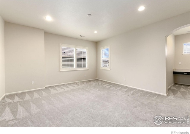 view of carpeted empty room