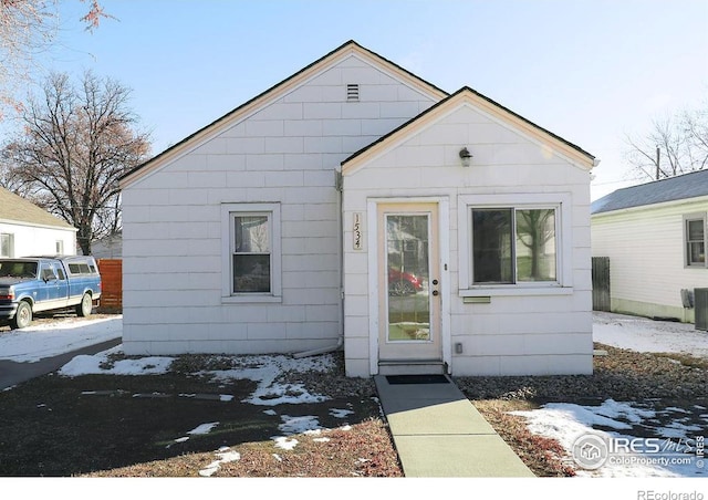 view of bungalow-style home