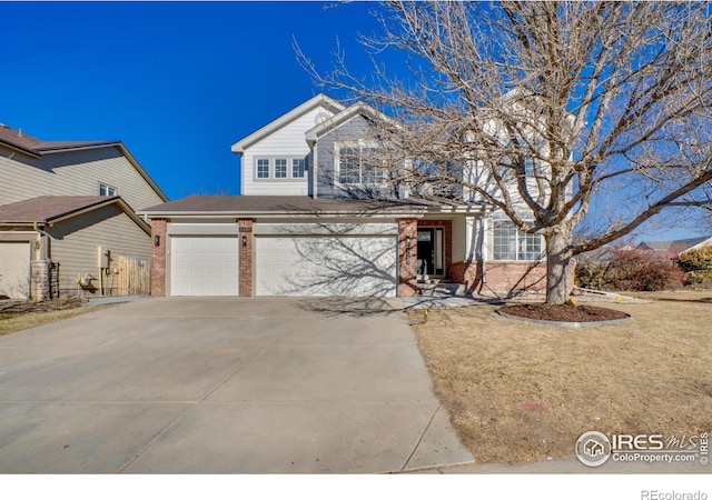 front of property featuring a garage