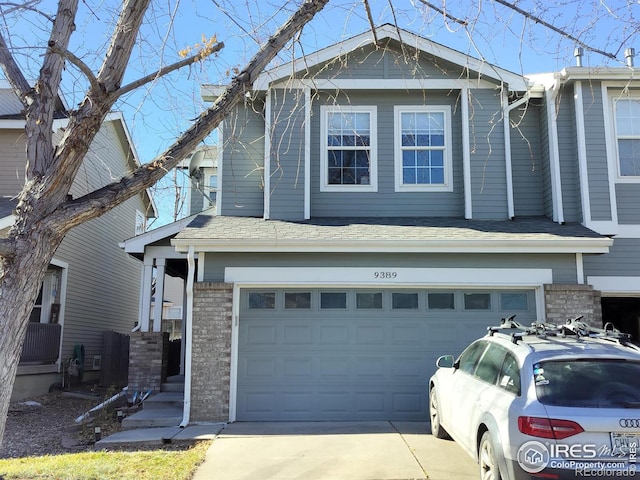 view of property exterior with a garage