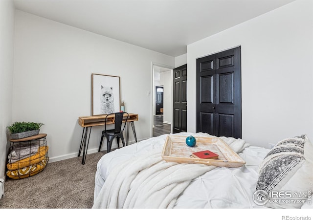 bedroom featuring carpet flooring