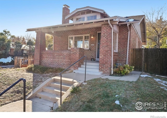 view of bungalow-style home