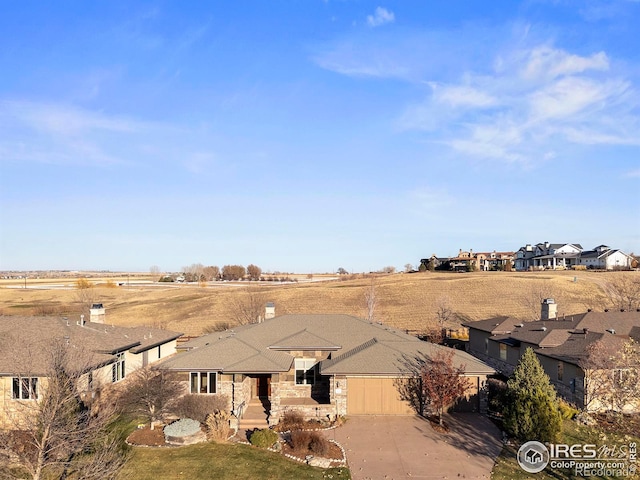 drone / aerial view featuring a rural view