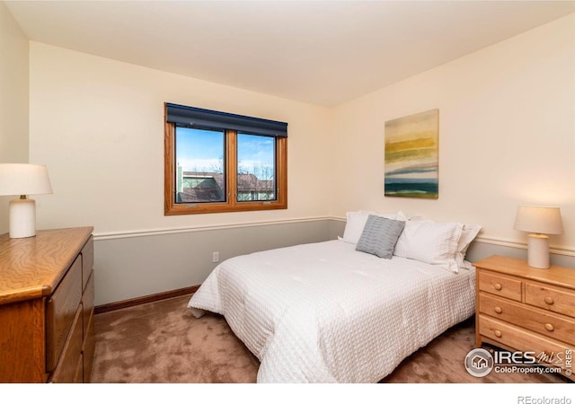 view of carpeted bedroom