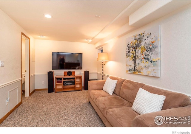 view of carpeted living room