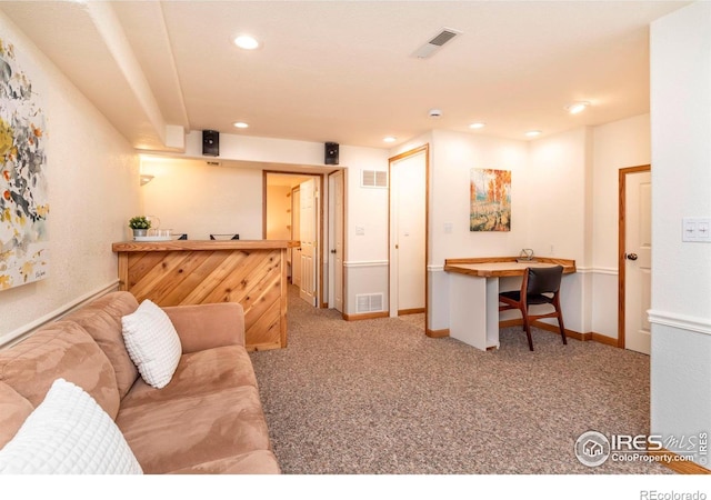 view of carpeted living room