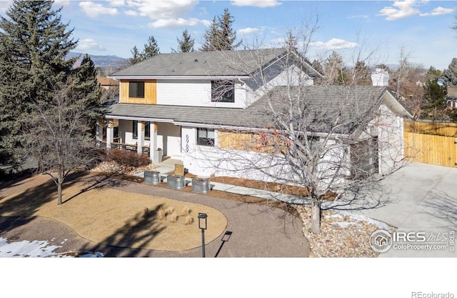 traditional home with covered porch