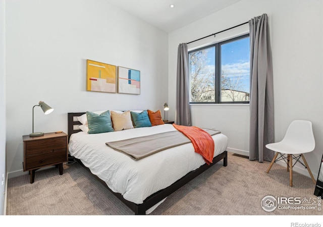 view of carpeted bedroom