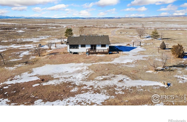 aerial view featuring a rural view