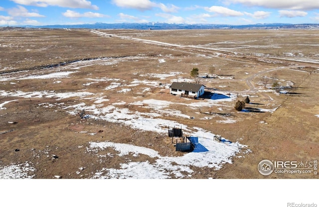 drone / aerial view with a rural view