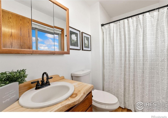 bathroom featuring toilet and vanity