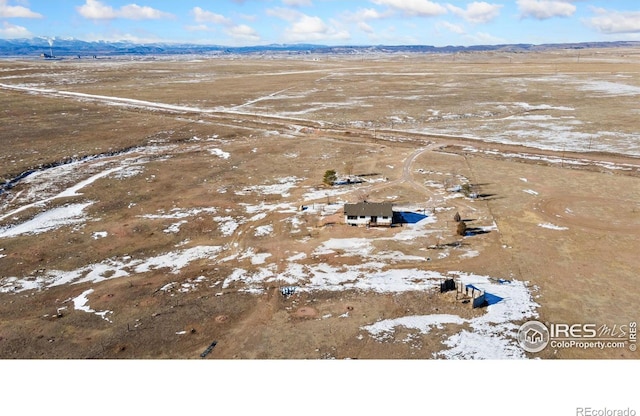 aerial view featuring a rural view