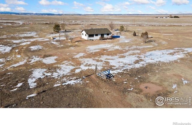 bird's eye view with a rural view