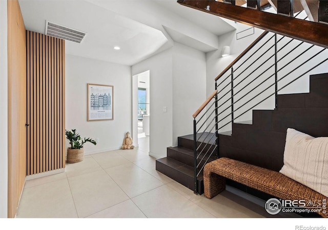 view of tiled foyer