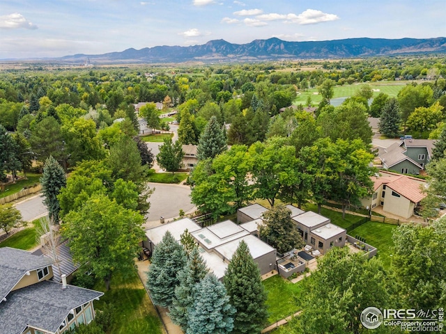 aerial view featuring a mountain view