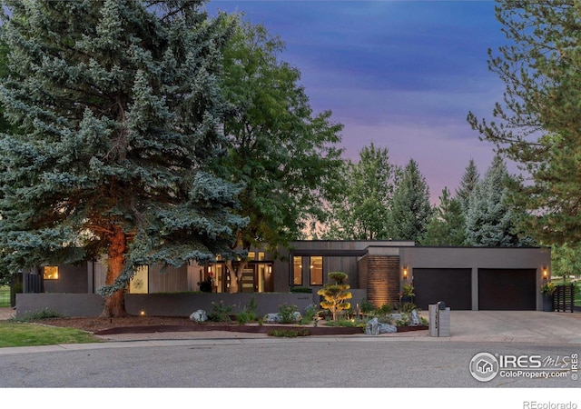 view of front of house featuring a garage