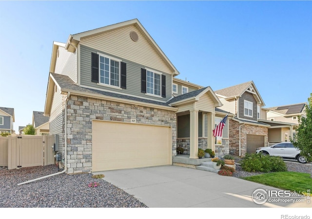 view of front of house featuring a garage