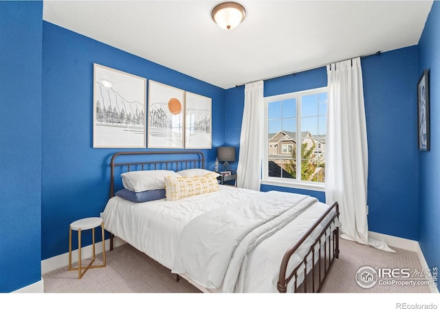 view of carpeted bedroom