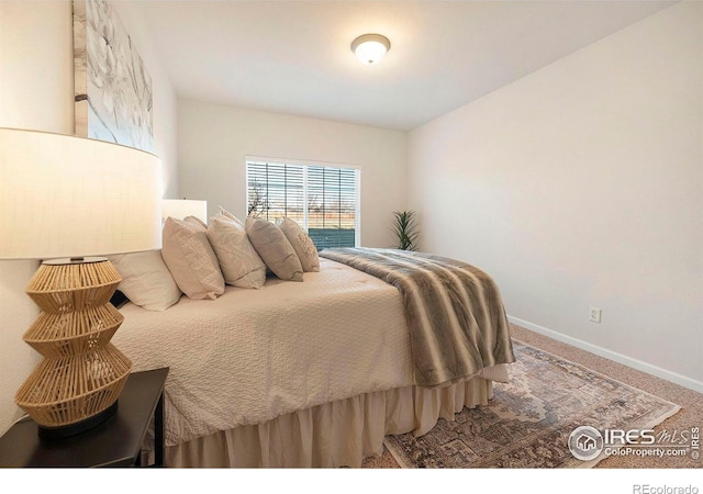 view of carpeted bedroom