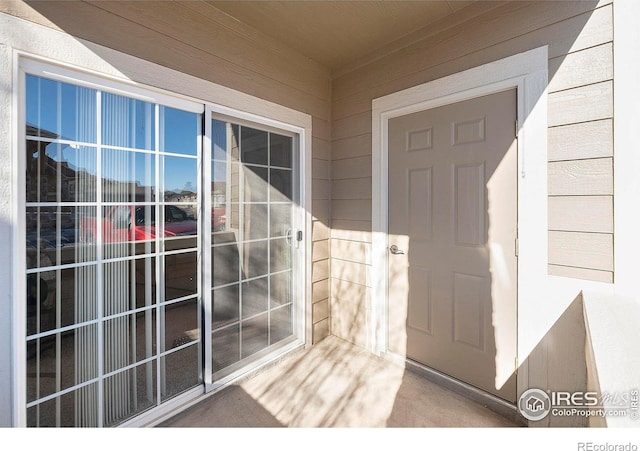 view of doorway to property