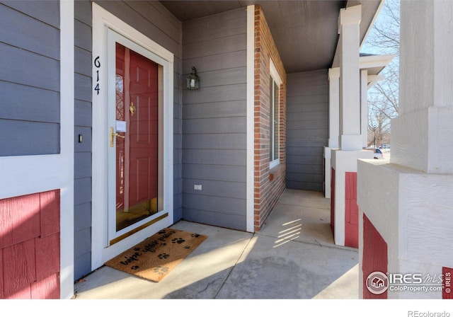 view of doorway to property