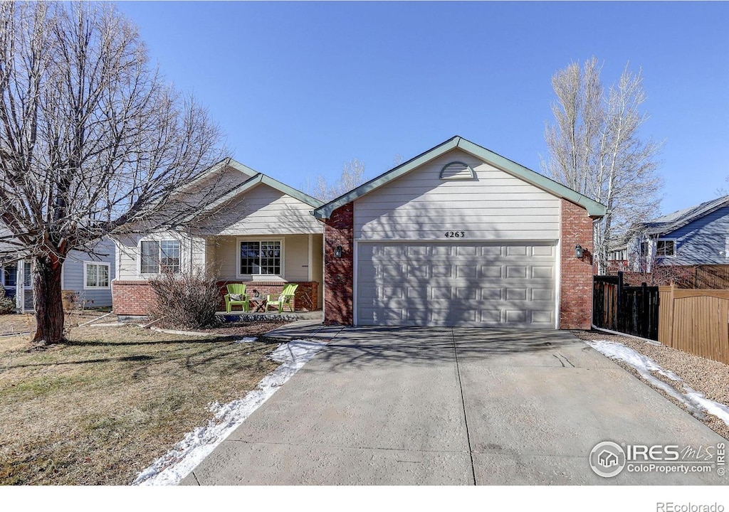 ranch-style house with a garage